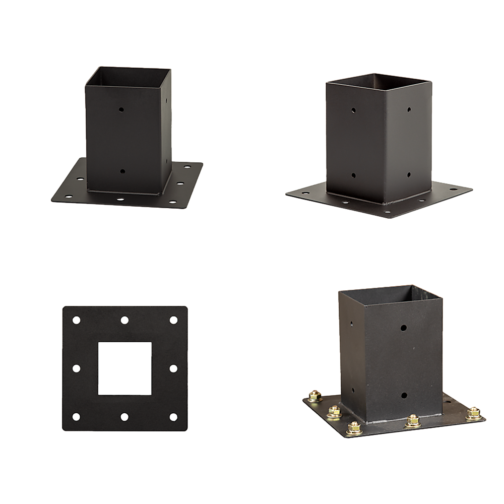 Roof Pergola Gazebo Shed Matte Black Steel Brackets DIY Kits 11