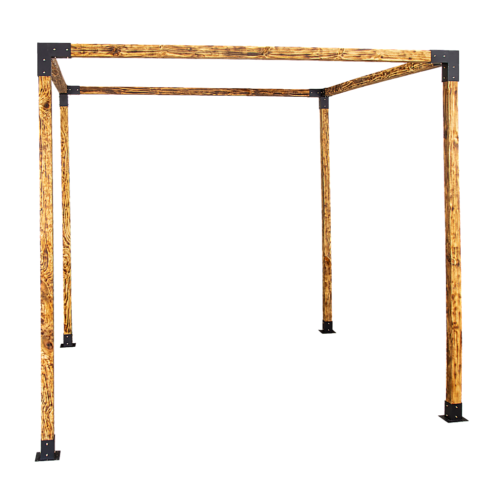 Roof Pergola Gazebo Shed Matte Black Steel Brackets DIY Kits 9