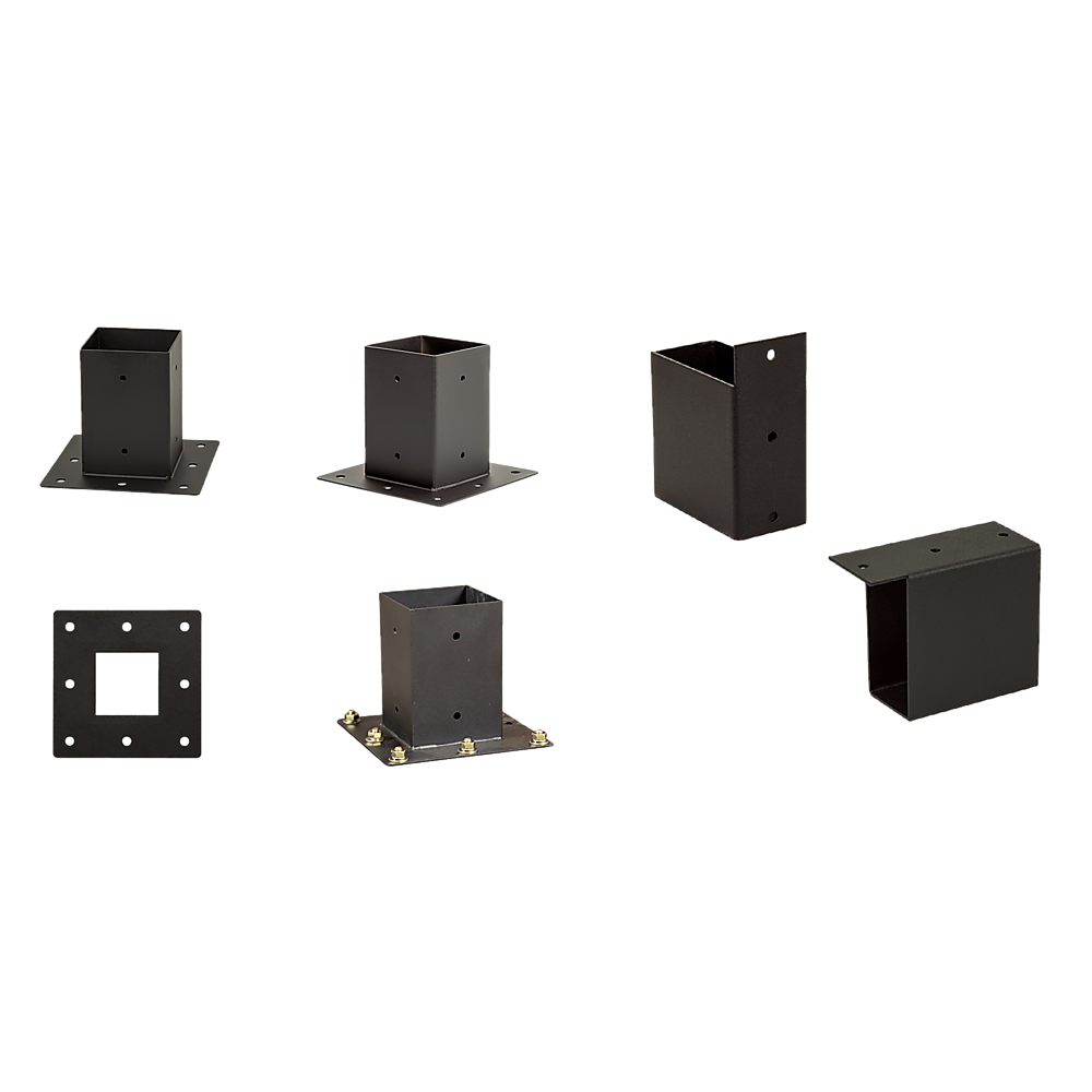 Roof Pergola Gazebo Shed Matte Black Steel Brackets DIY Kits 10