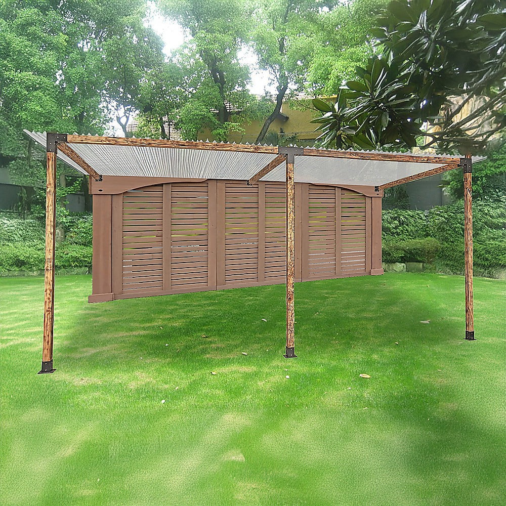 Roof Pergola Gazebo Shed Matte Black Steel Brackets DIY Kits 11