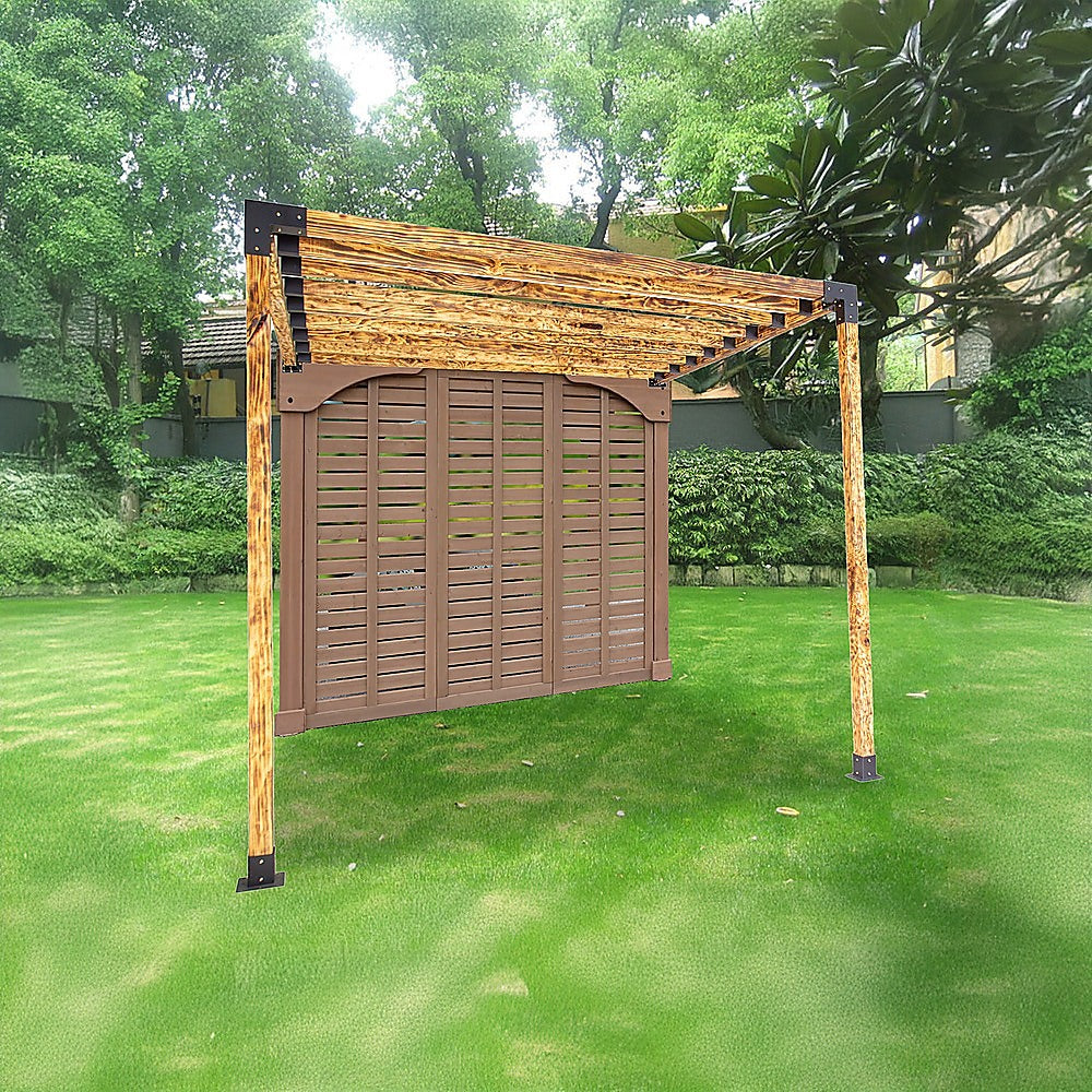 Roof Pergola Gazebo Shed Matte Black Steel Brackets DIY Kits 9