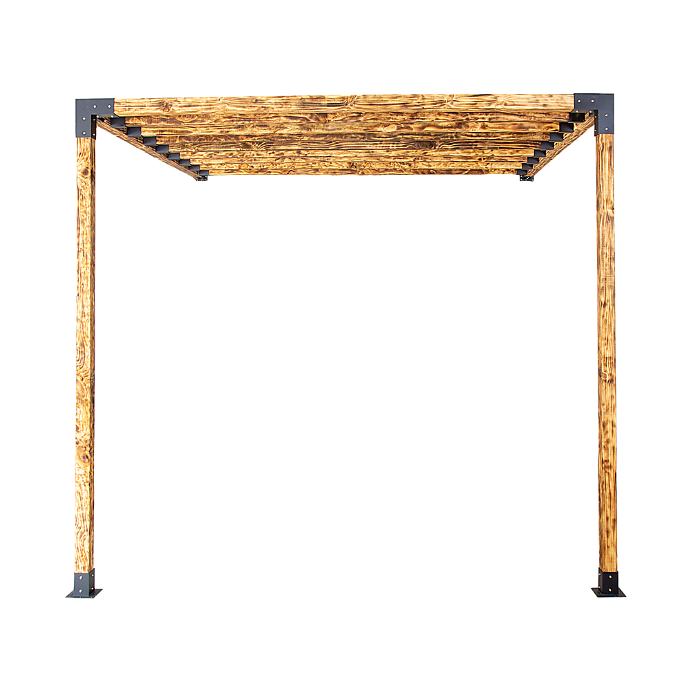 Roof Pergola Gazebo Shed Matte Black Steel Brackets DIY Kits 5