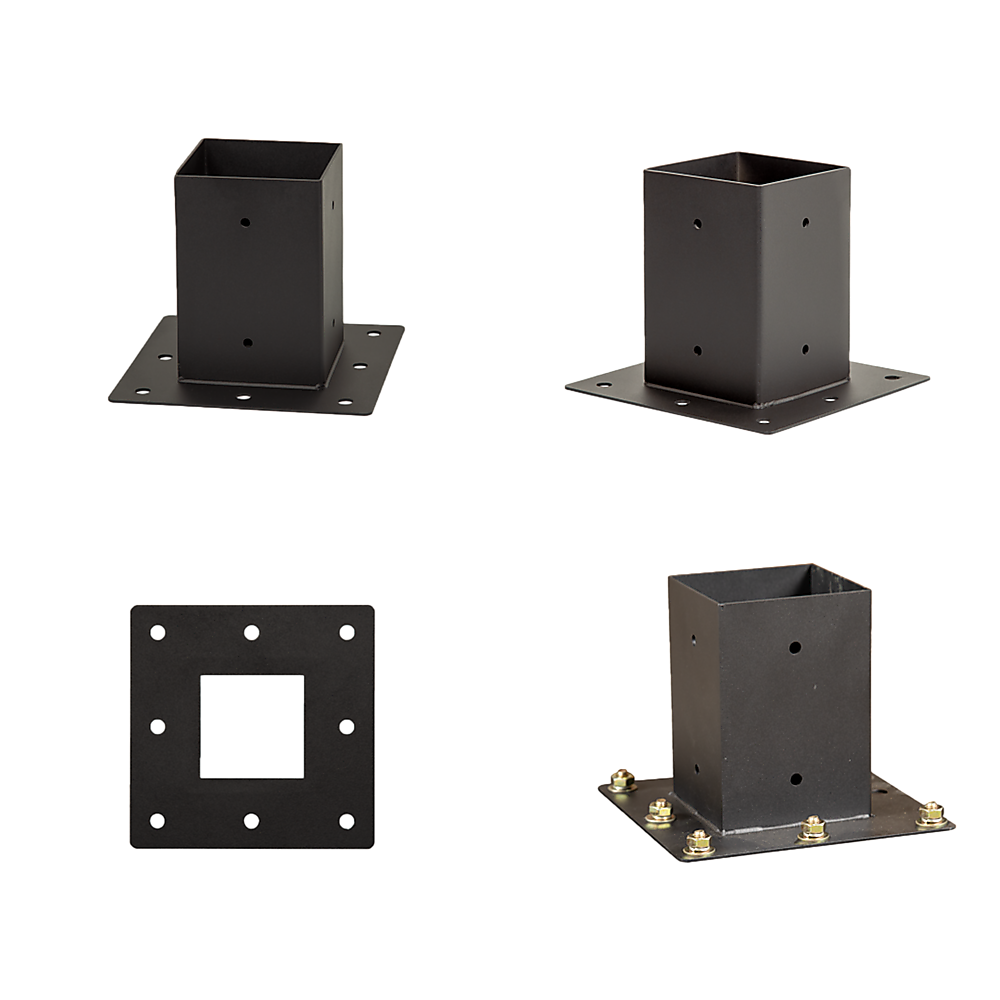 Roof Pergola Gazebo Shed Matte Black Steel Brackets DIY Kits 10