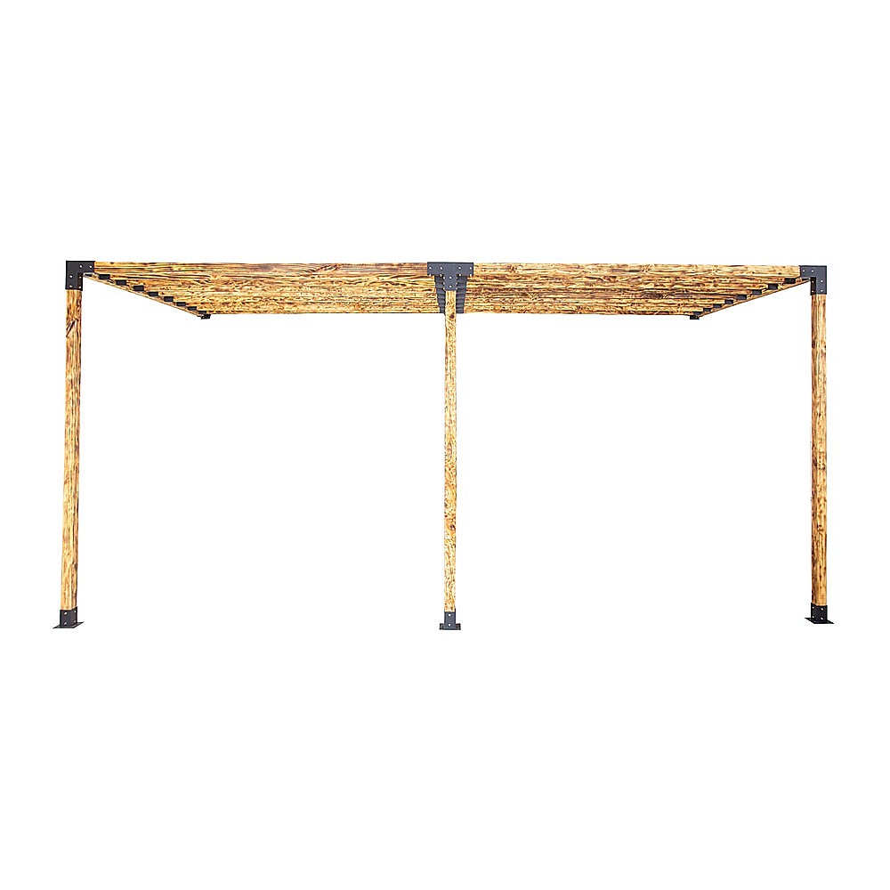 Roof Pergola Gazebo Shed Matte Black Steel Brackets DIY Kits 9