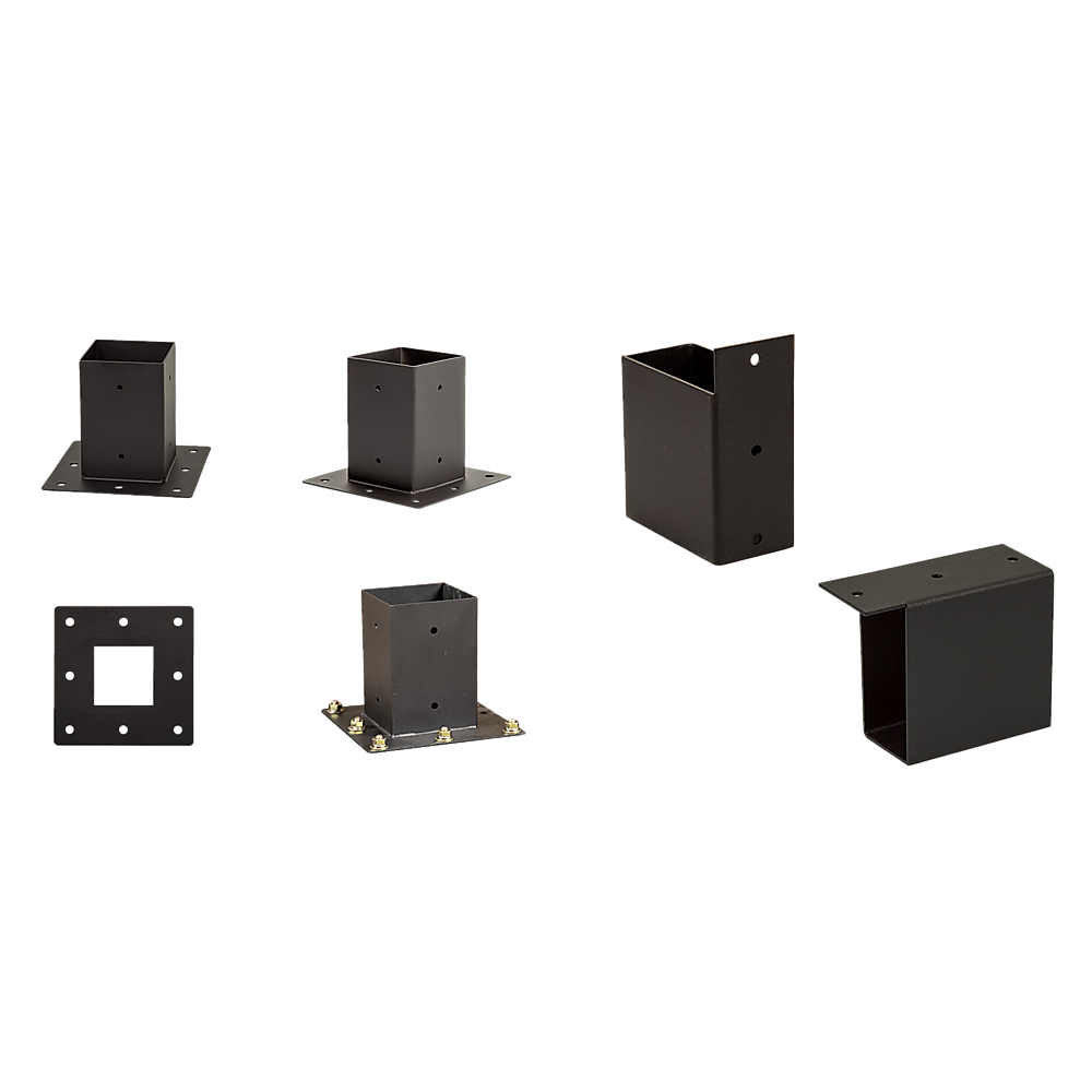 Roof Pergola Gazebo Shed Matte Black Steel Brackets DIY Kits 13