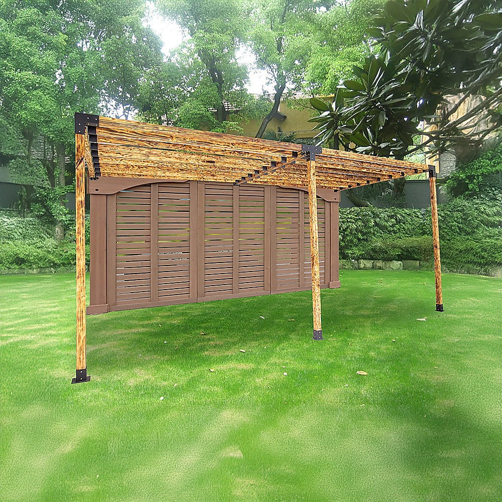 Roof Pergola Gazebo Shed Matte Black Steel Brackets DIY Kits 11
