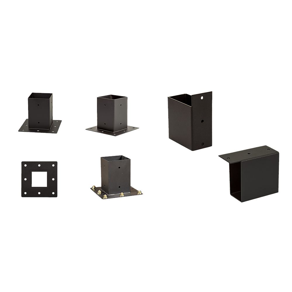 Roof Pergola Gazebo Shed Matte Black Steel Brackets DIY Kits 14