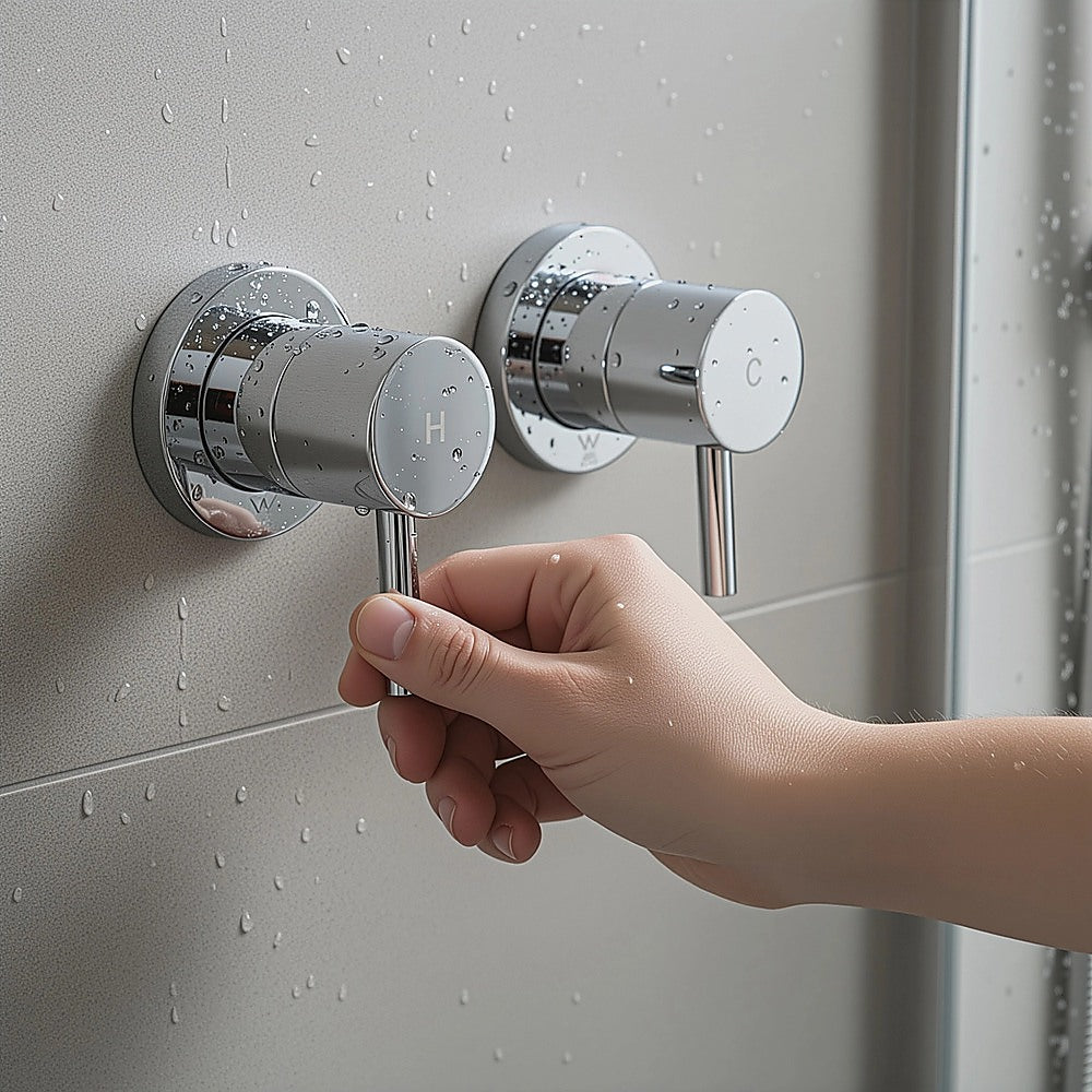 Bathroom Shower Bath Hot and Cold Mixer WATERMARK Certified in Chrome 5