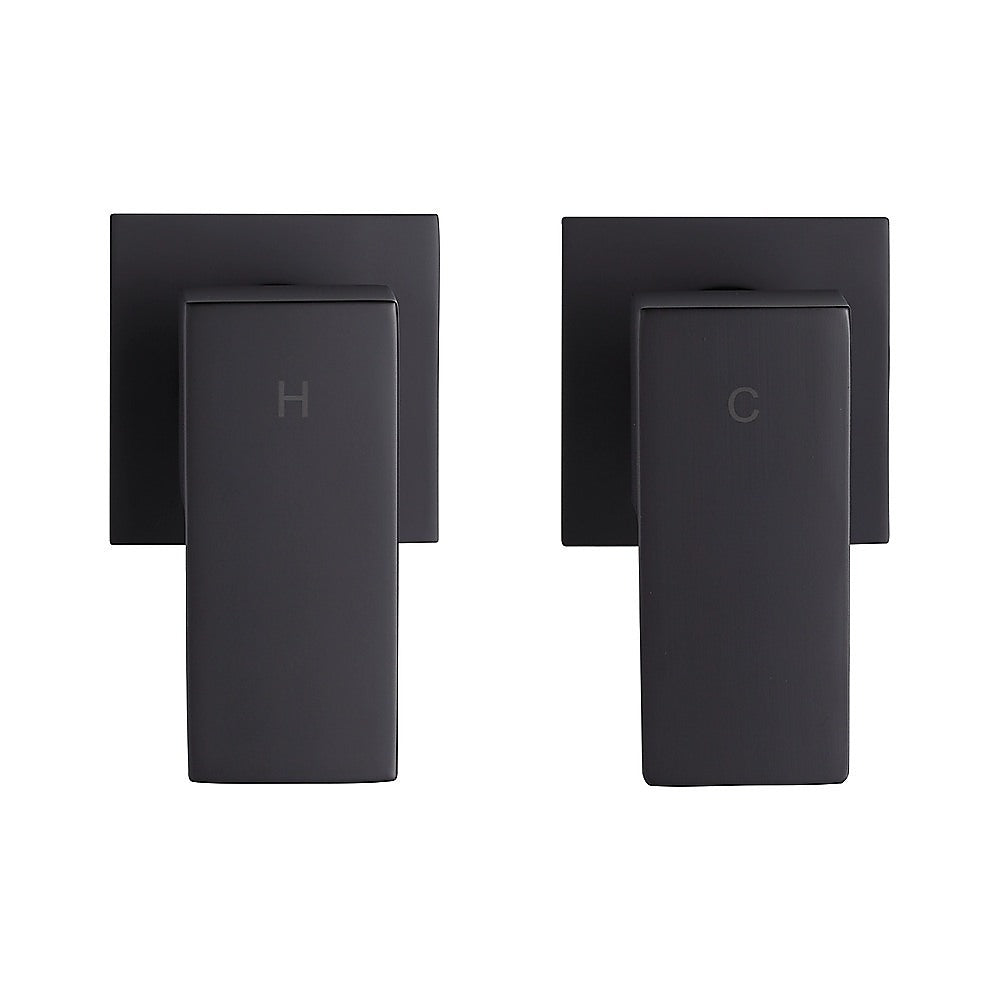 Bathroom Shower Bath Hot and Cold Square Mixer WATERMARK Certified in Black 4