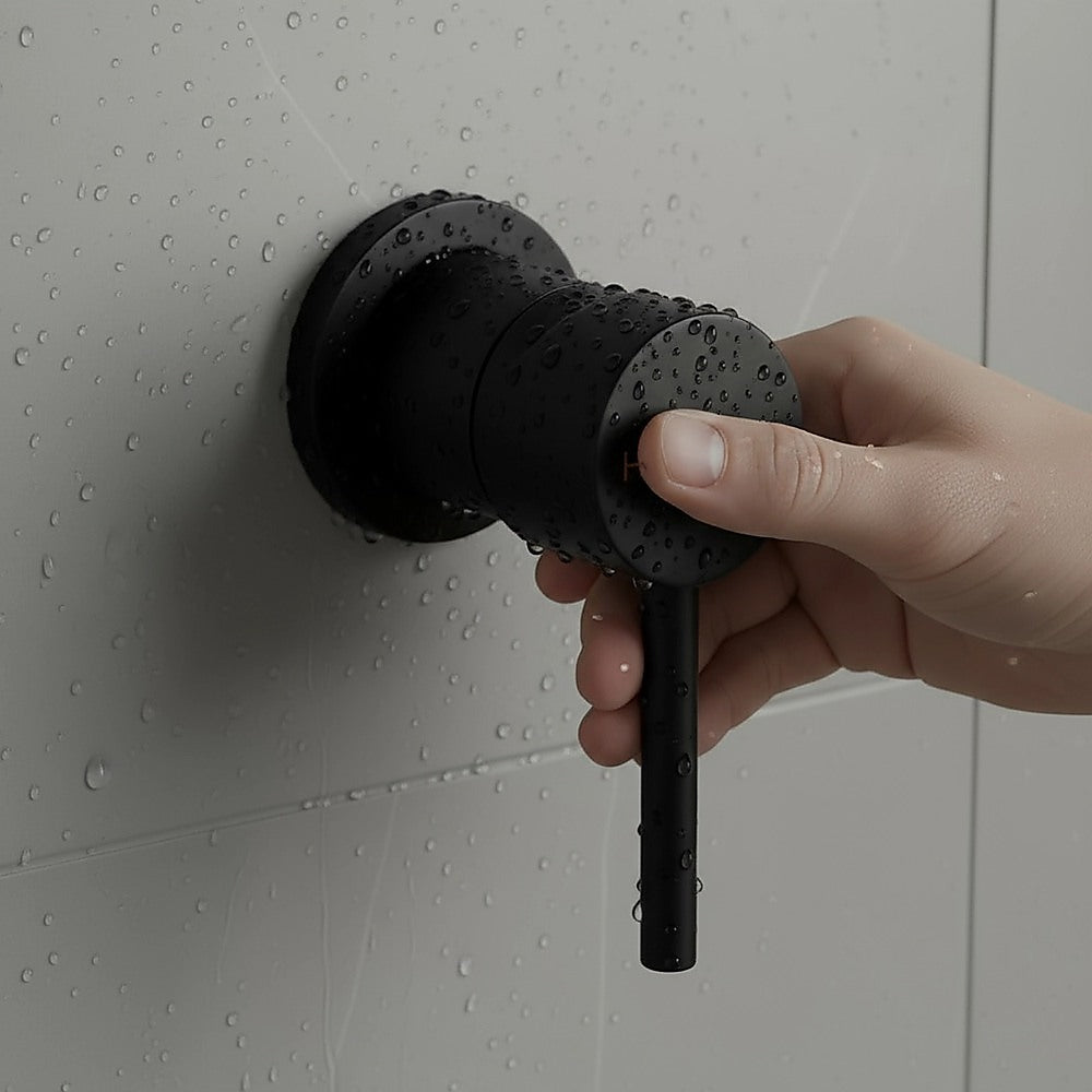 Single Round Shower Bath Mixer Tap Bathroom WATERMARK Approved 6