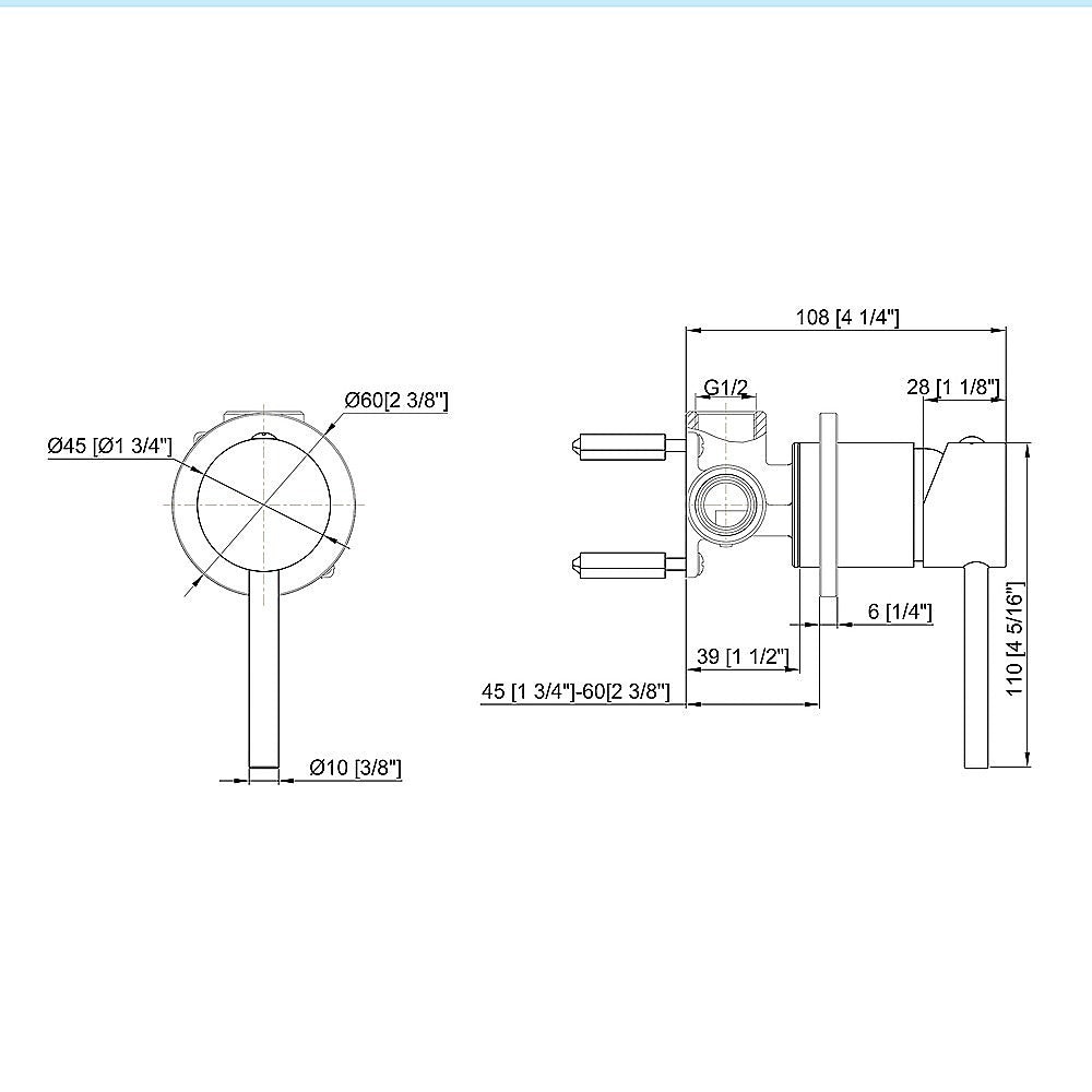Single Round Shower Bath Mixer Tap Bathroom WATERMARK Approved 12