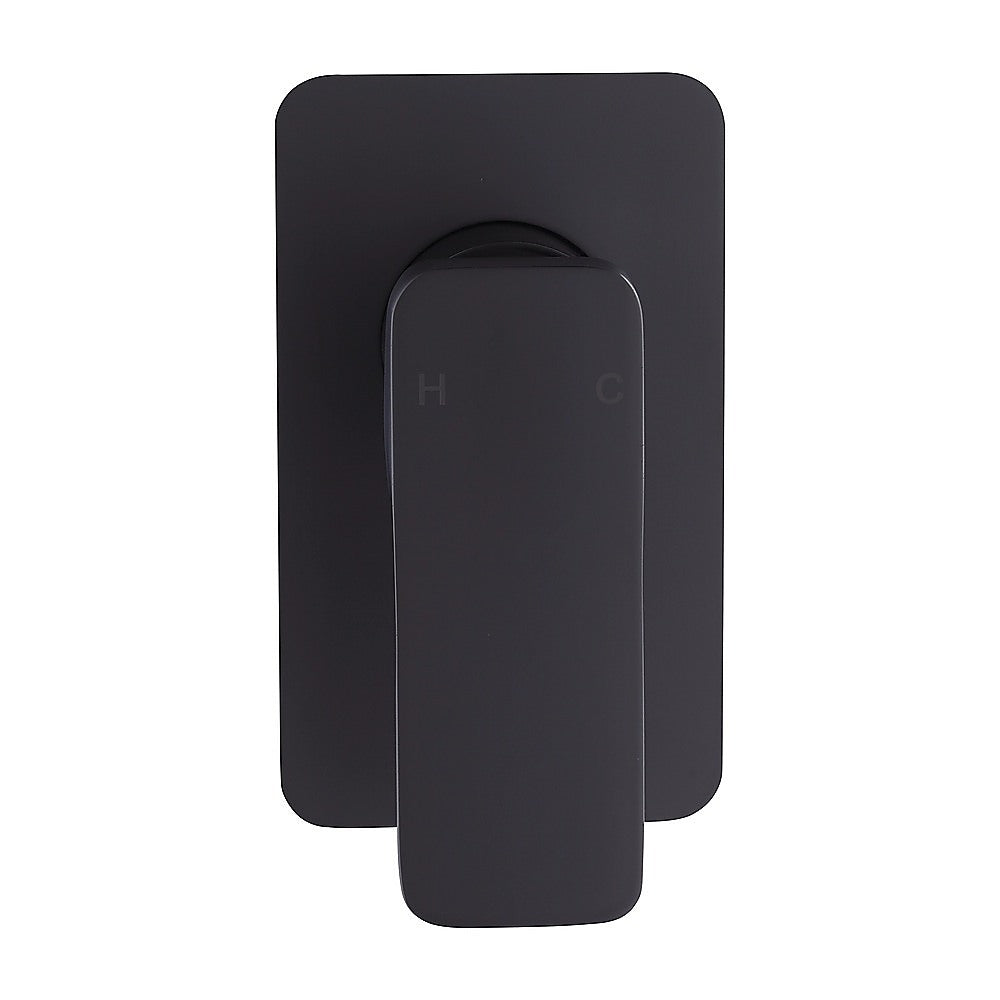 Single Square Shower Bath Mixer Tap Bathroom WATERMARK Approved in Black 4