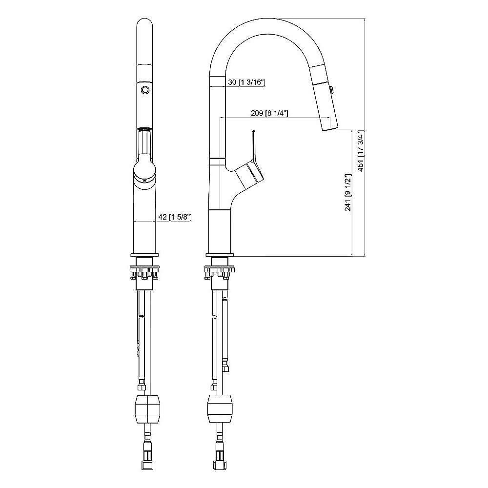 Kitchen Laundry Bathroom Basin Sink Pull Out Mixer Tap Faucet in Chrome 13