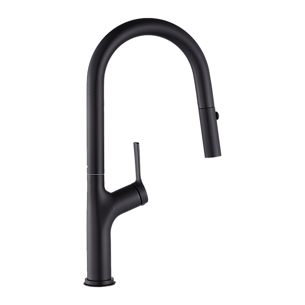 Kitchen Laundry Bathroom Basin Sink Pull Out Mixer Tap Faucet in Black 7