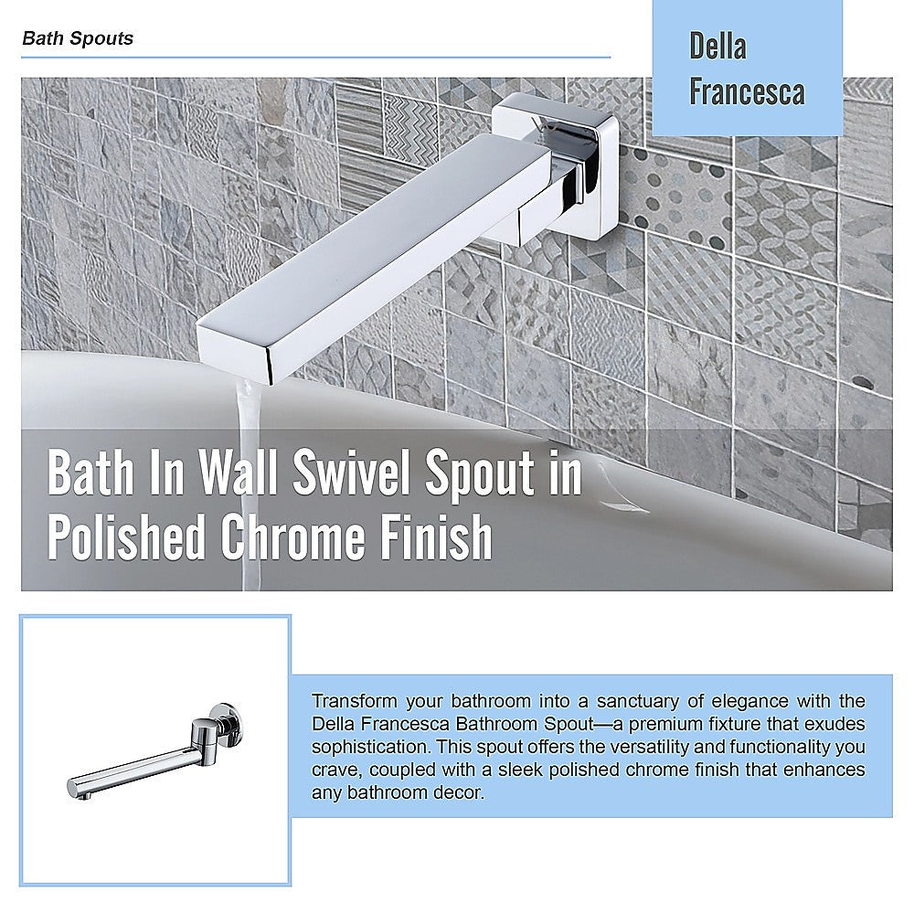 Bath In Wall Swivel Spout in Polished Chrome Finish 8