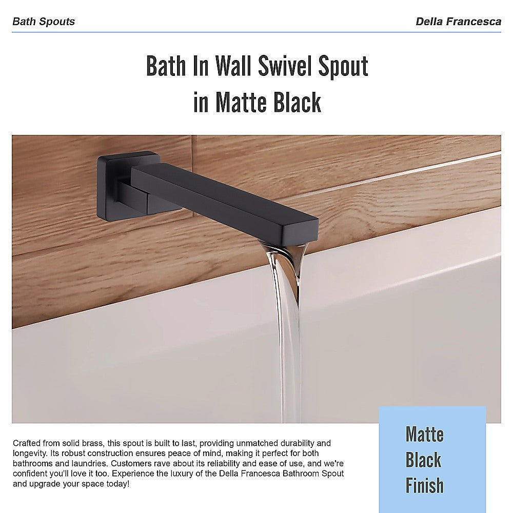 Bath In Wall Swivel Spout in Matte Black 11