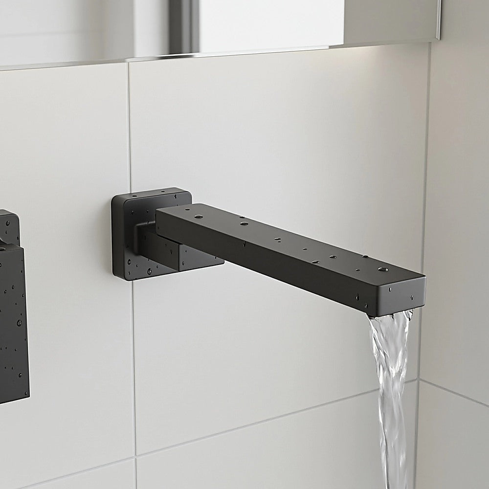 Bath In Wall Swivel Spout in Matte Black 6