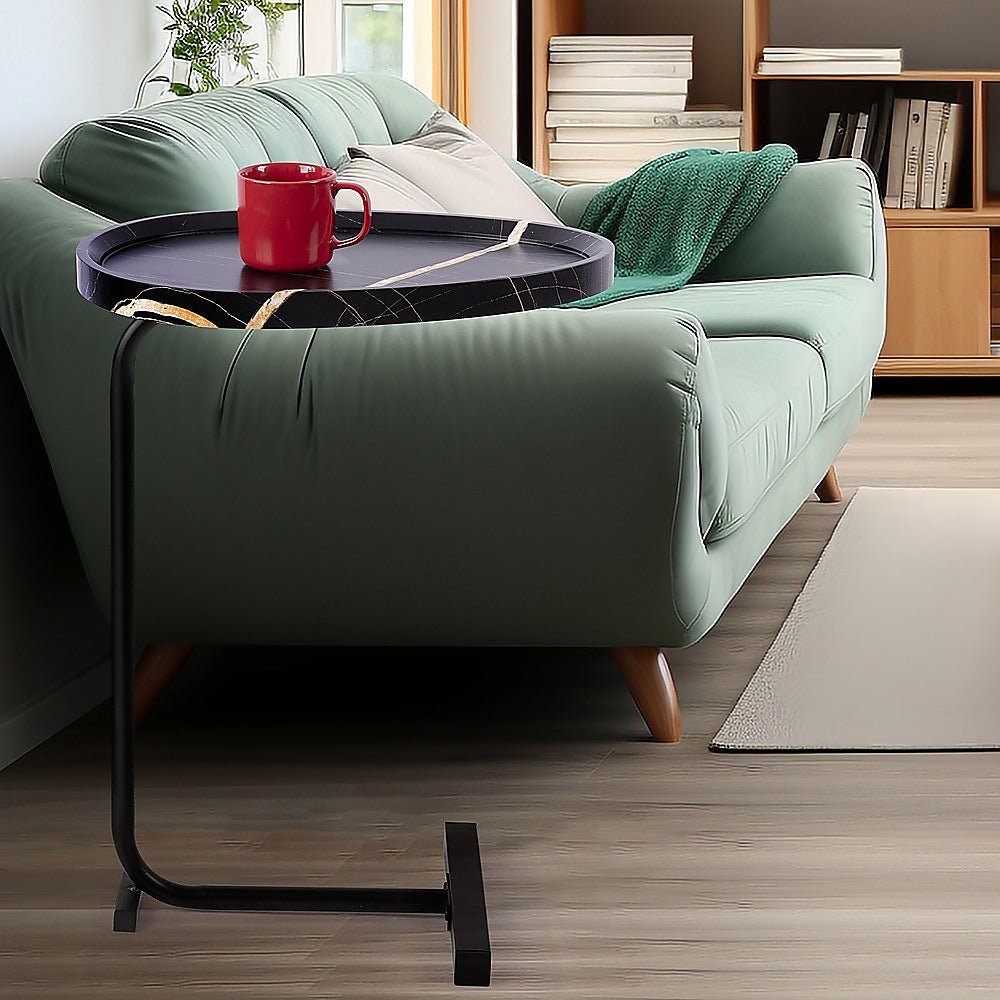 Side Table for Living Room End Coffee Table - Egg-Shaped Top 3