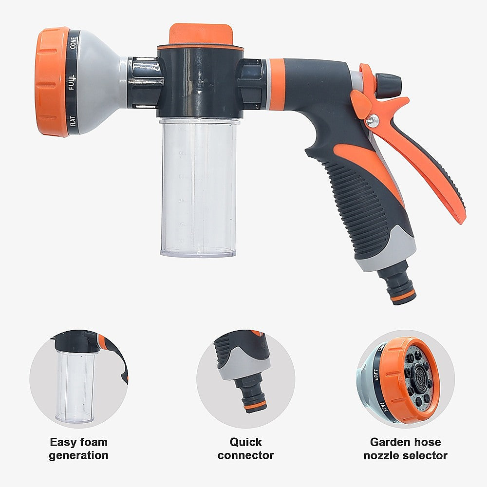 Garden Hose Nozzle Pet Shower Car Wash Leak-Proof Hose Hand Sprayer Switch 15