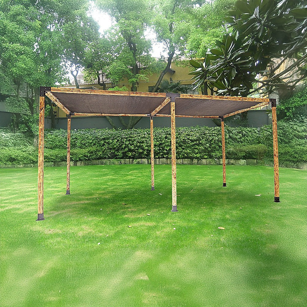 Roof Pergola Gazebo Shed Matte Black Steel Brackets and Black Screen DIY Kits 8