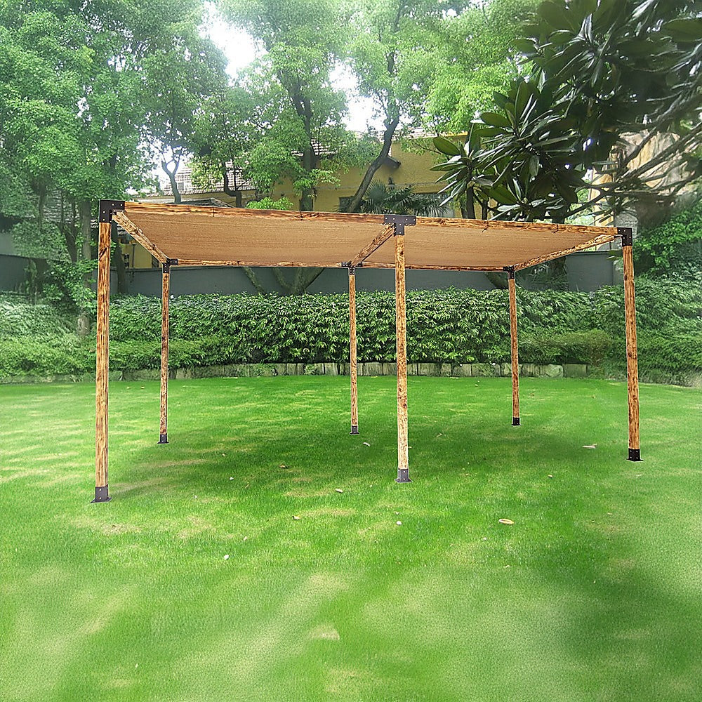 Roof Pergola Gazebo Shed Matte Black Steel Brackets and Coffee Screen DIY Kits 10