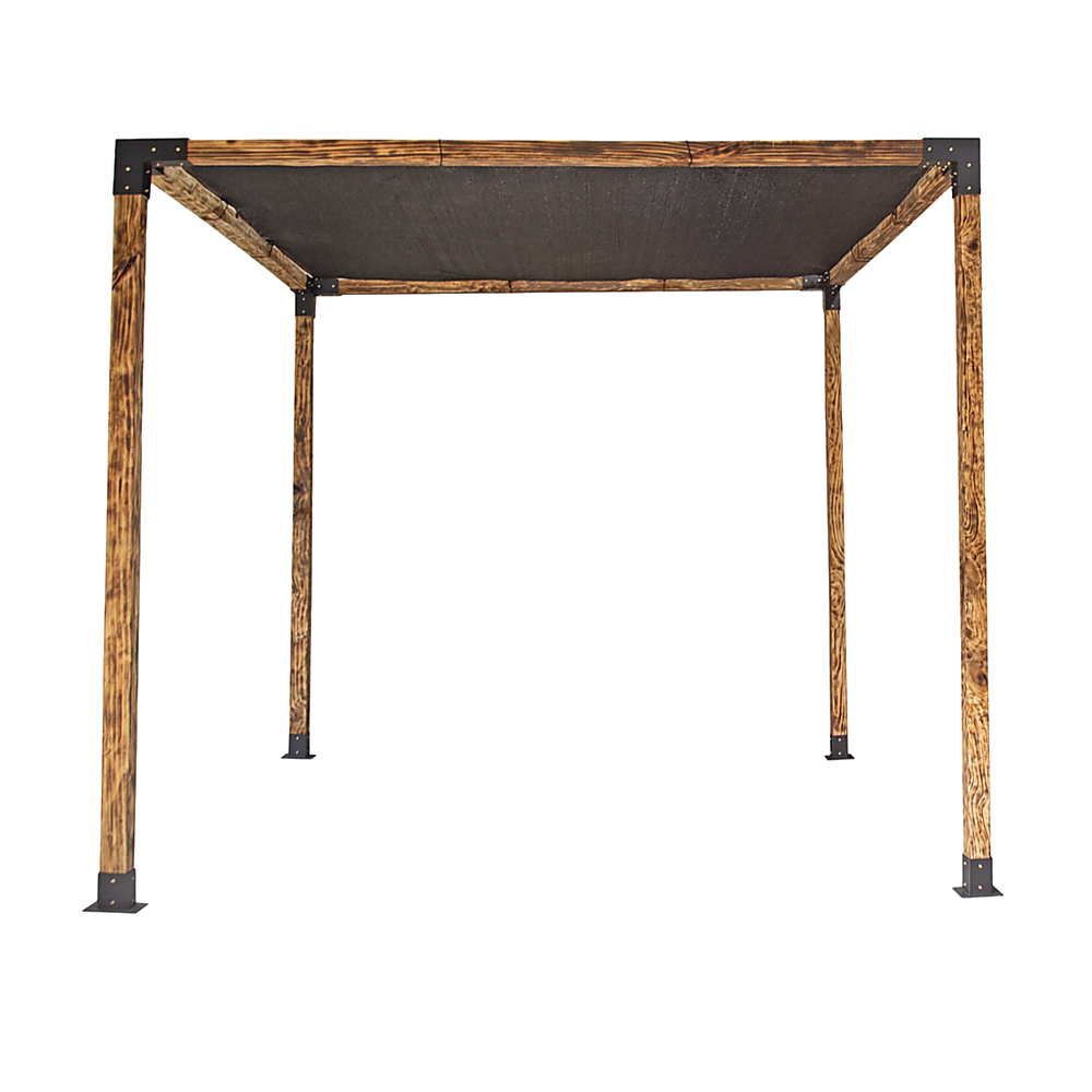 Roof Pergola Gazebo Shed Matte Black Steel Brackets and Black Screen DIY Kits 12