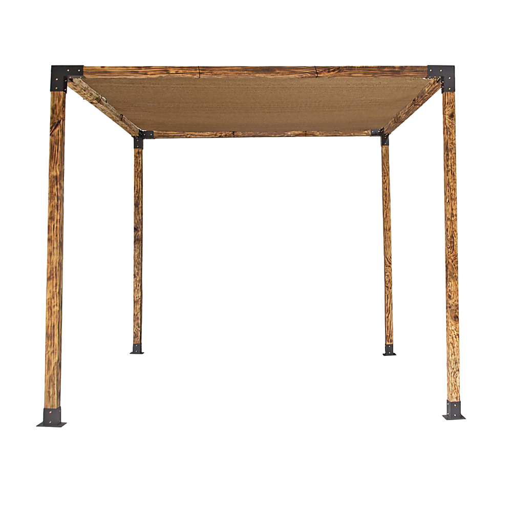 Roof Pergola Gazebo Shed Matte Black Steel Brackets and Coffee Screen DIY Kits 7