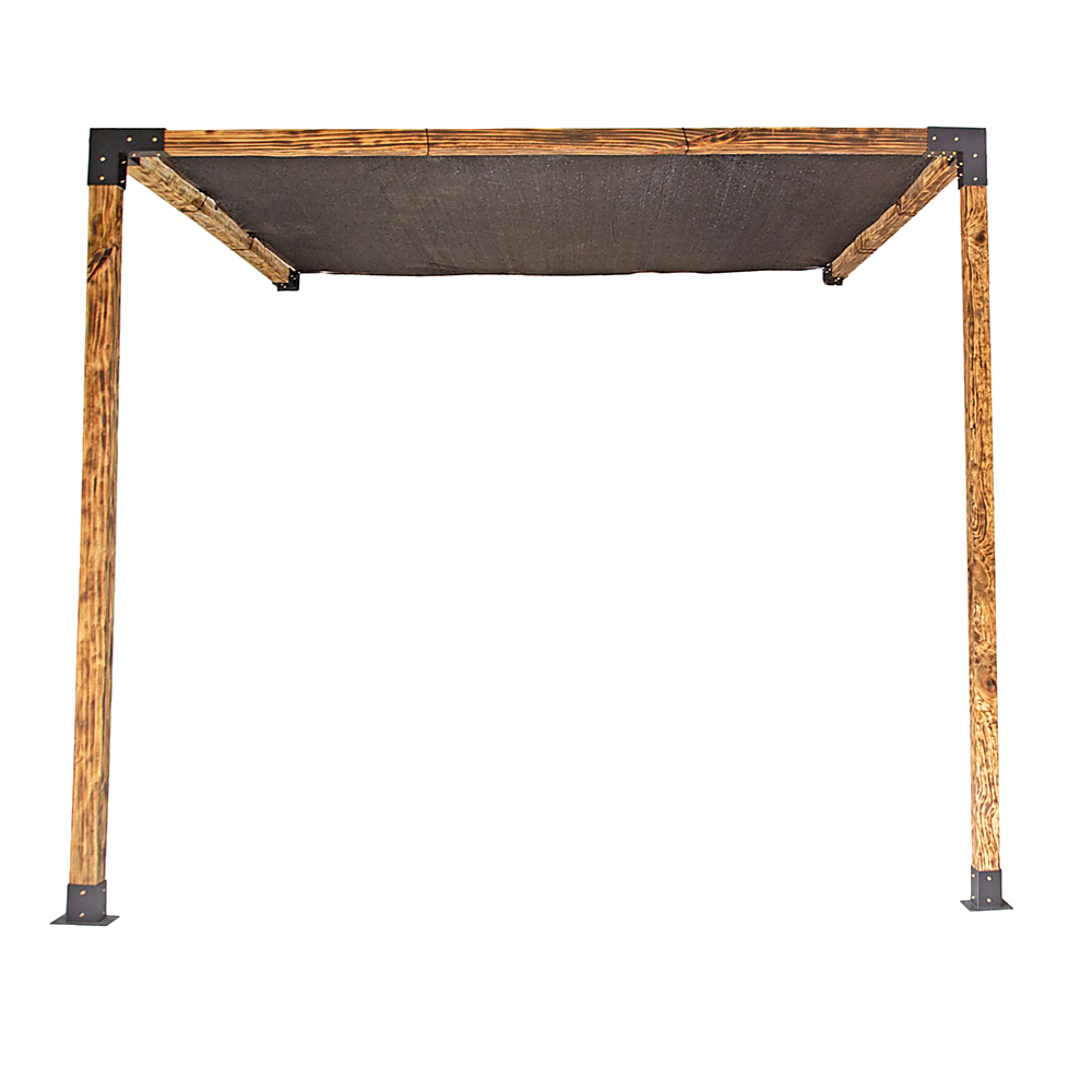 Roof Pergola Gazebo Shed Matte Black Steel Brackets and Black Screen DIY Kits 9