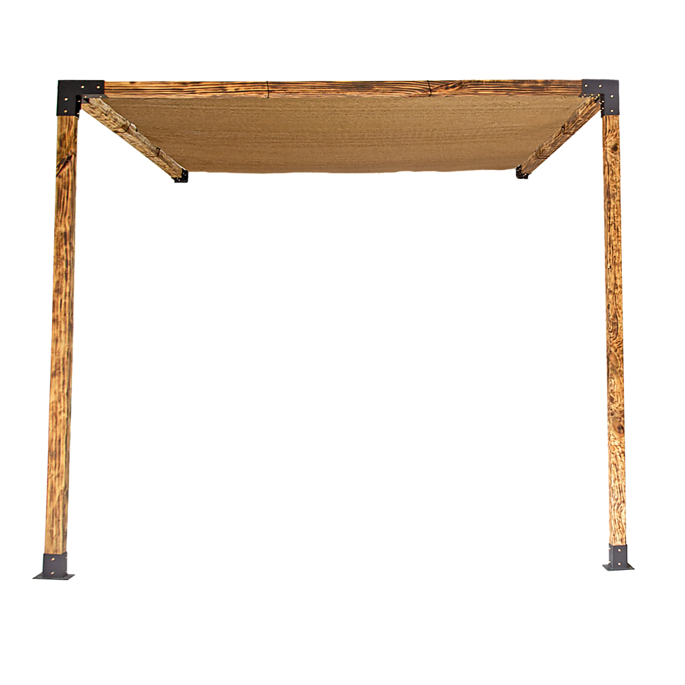 Roof Pergola Gazebo Shed Matte Black Steel Brackets and Coffee Screen DIY Kits 9