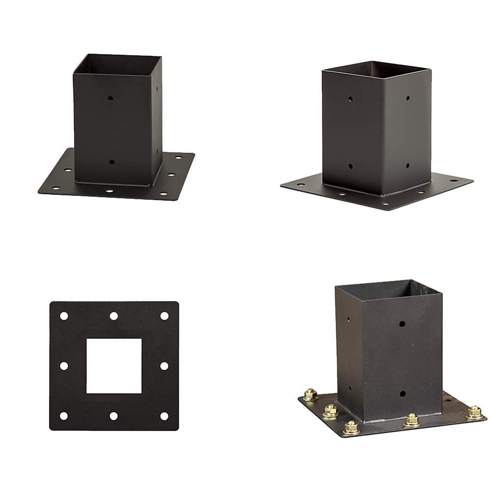 Roof Pergola Gazebo Shed Matte Black Steel Brackets and Black Screens DIY Kits 12