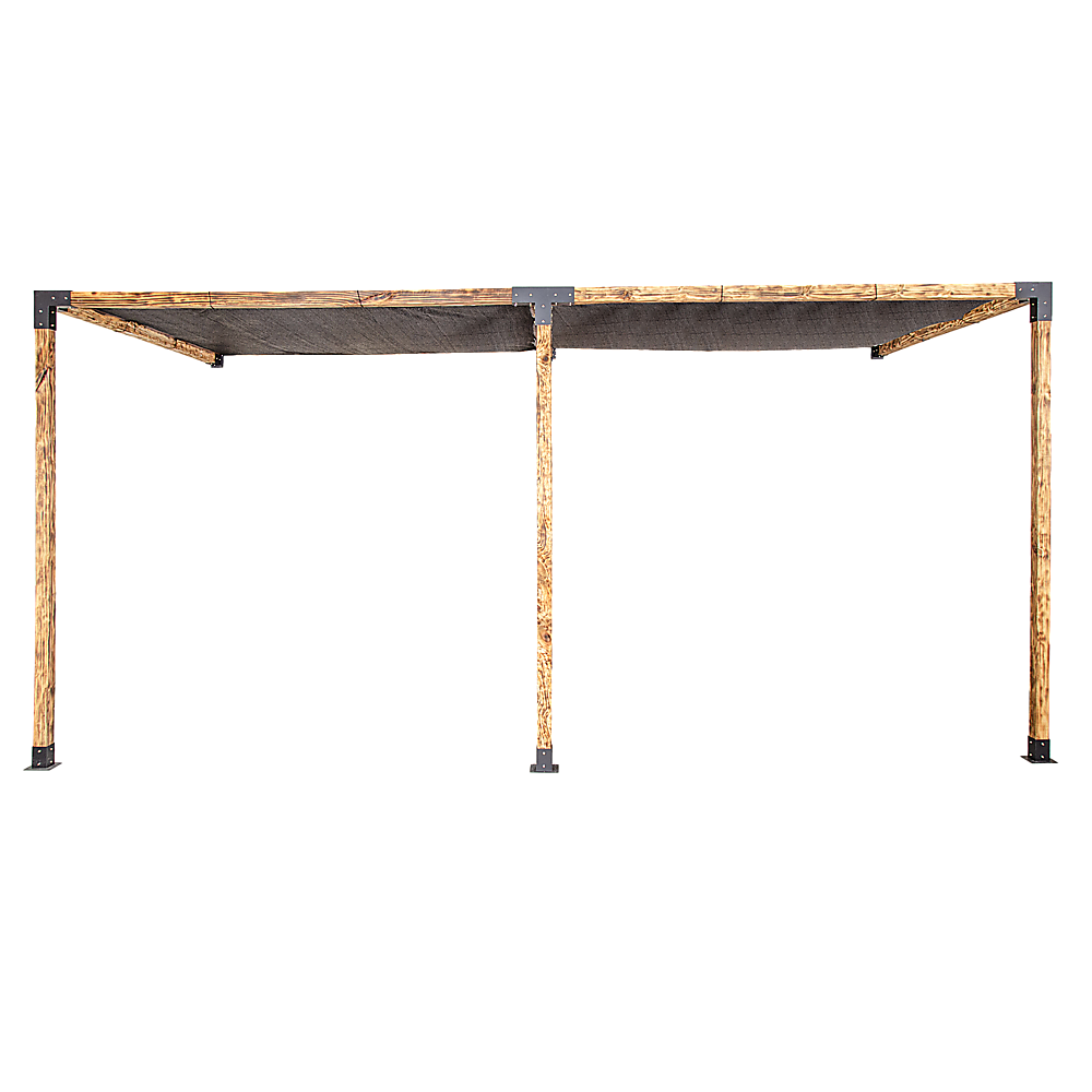 Roof Pergola Gazebo Shed Matte Black Steel Brackets and Black Screens DIY Kits 10