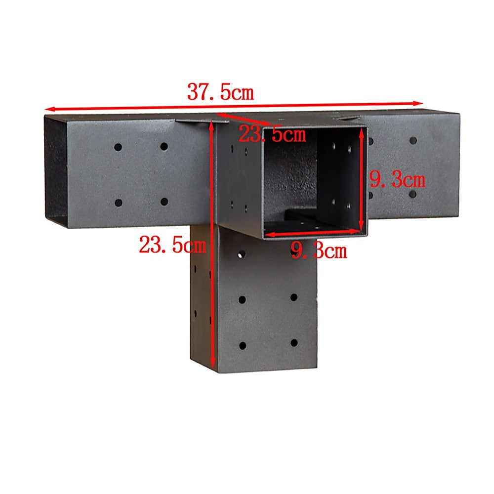 Roof Pergola Gazebo Shed Matte Black Steel Brackets and Coffee Screens DIY Kits 15