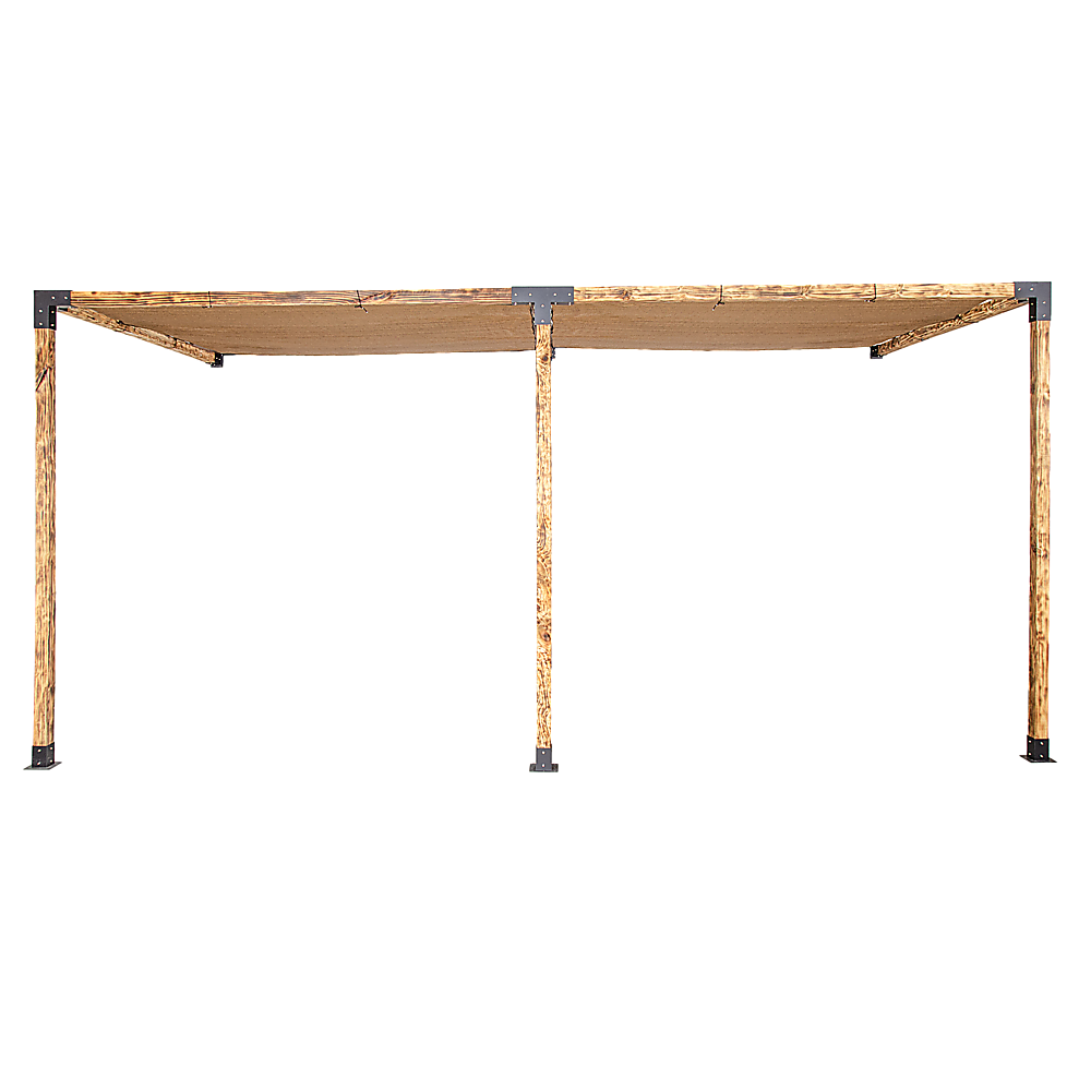 Roof Pergola Gazebo Shed Matte Black Steel Brackets and Coffee Screens DIY Kits 7