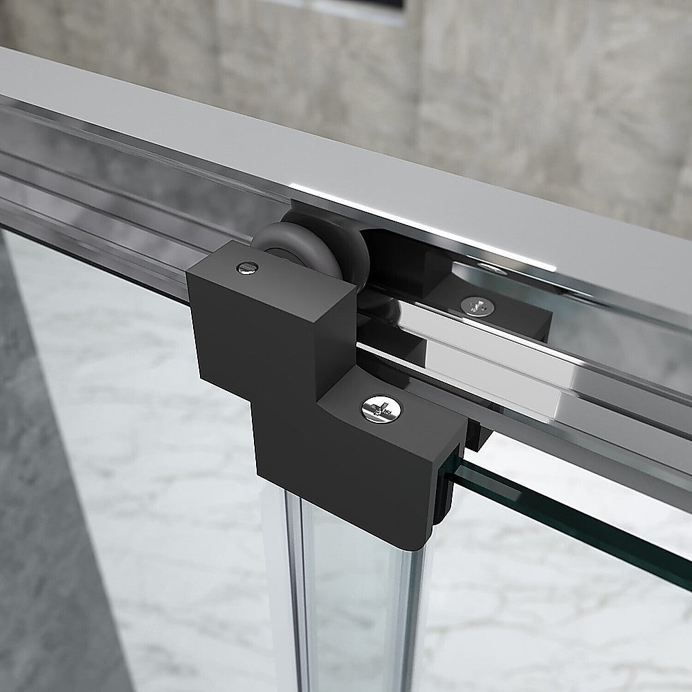 40mm Adjustable Contemporary Corner Sliding Chrome Shower Screen 86x92cm 4