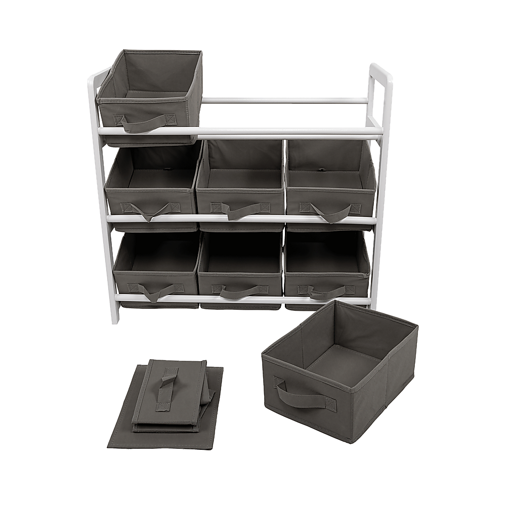 Kids Toy Box Storage Unit Drawers Childrens Bedroom Shelf Baby Nursery Furniture Grey 5