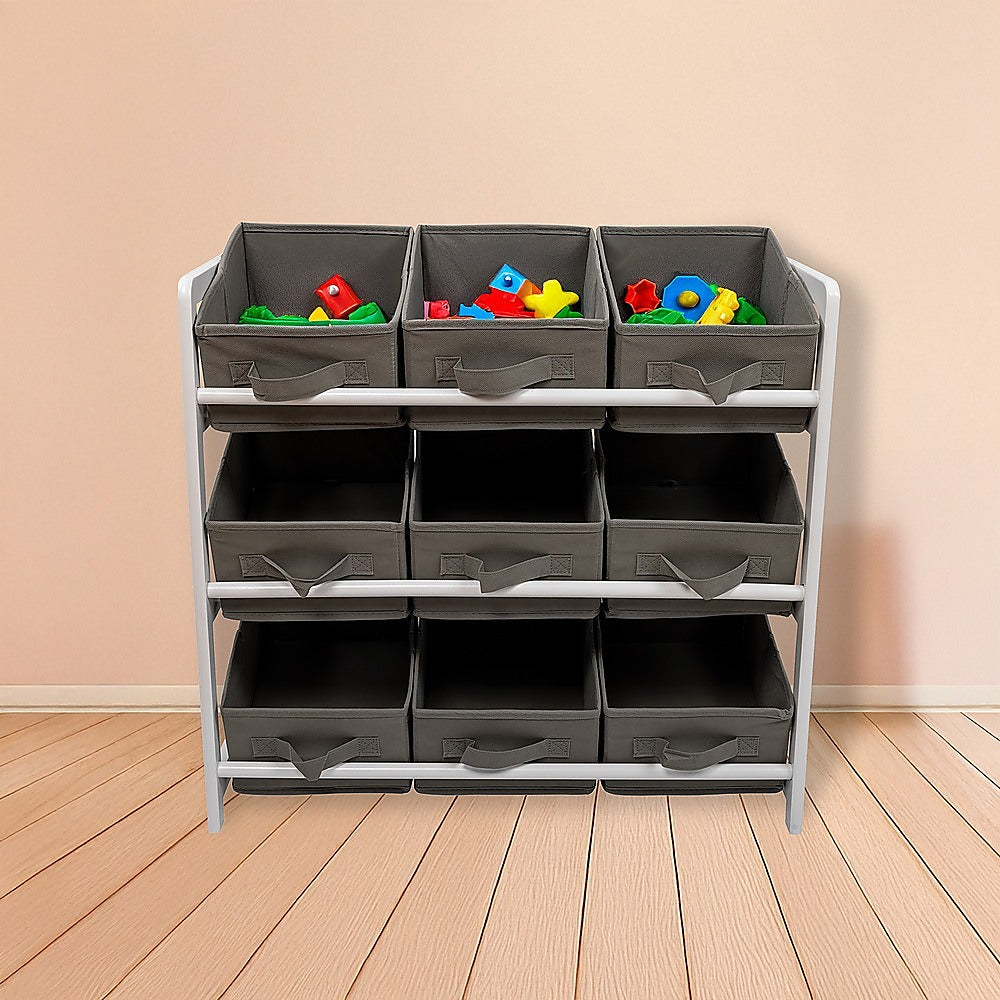 Kids Toy Box Storage Unit Drawers Childrens Bedroom Shelf Baby Nursery Furniture Grey 7