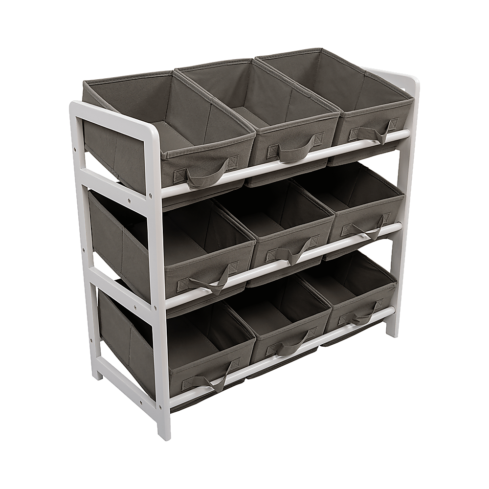 Kids Toy Box Storage Unit Drawers Childrens Bedroom Shelf Baby Nursery Furniture Grey 9