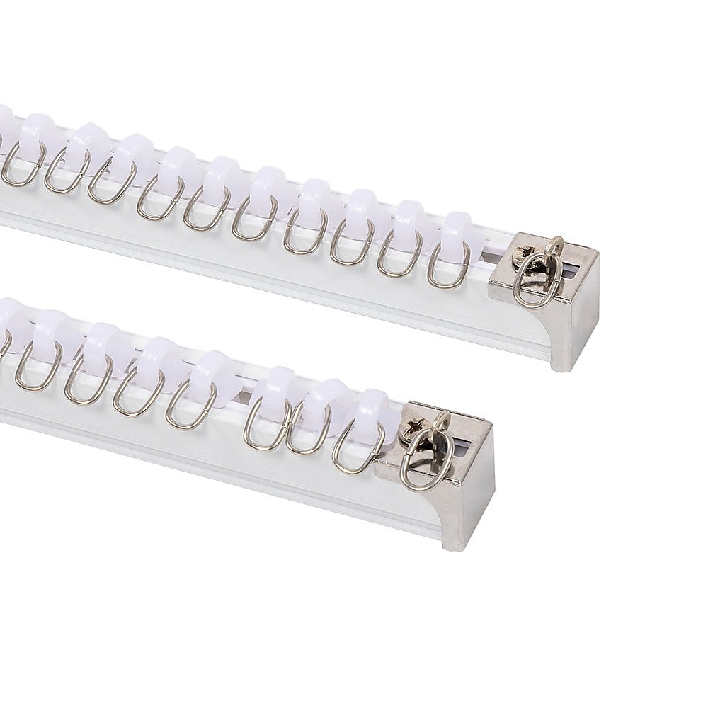 1.5m Double Curtain Tracks Aluminium Rail & Brackets For Both Curtain and Sheer with ceiling and wall accessories 5