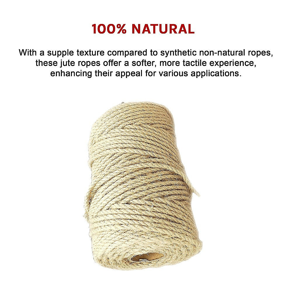 Sisal Rope Natural Jute Hemp Manila Twine Cord 5mm*100m 10