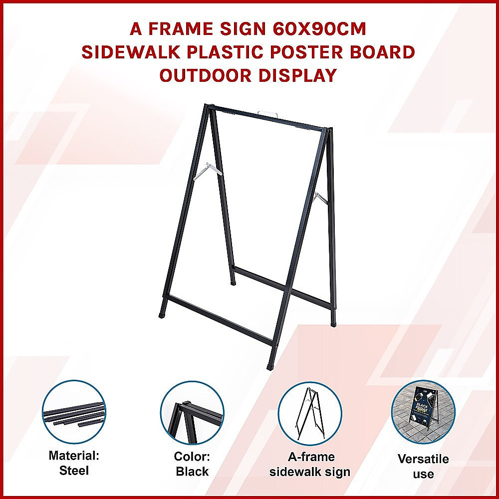 A Frame Sign 60x90cm Sidewalk Plastic Poster Board Outdoor Display 3