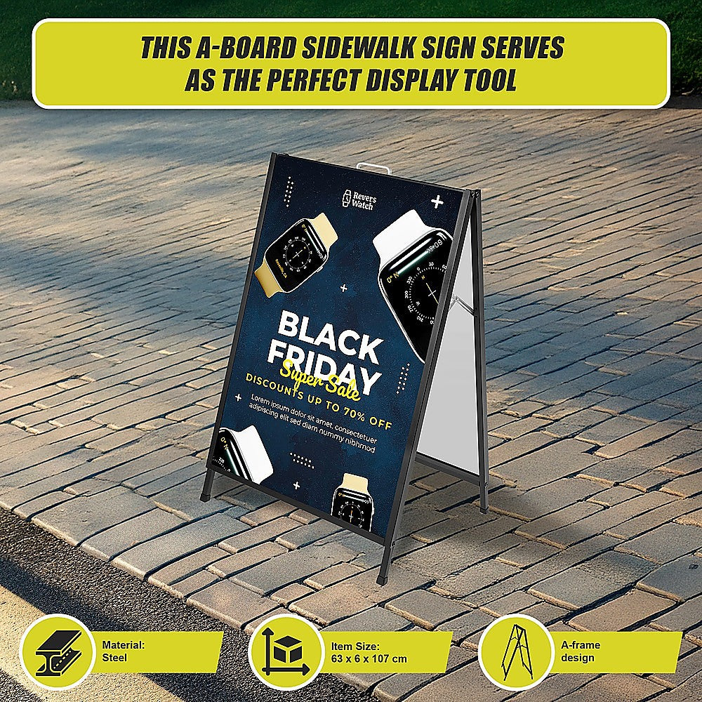 A Frame Sign 60x90cm Sidewalk Plastic Poster Board Outdoor Display 11