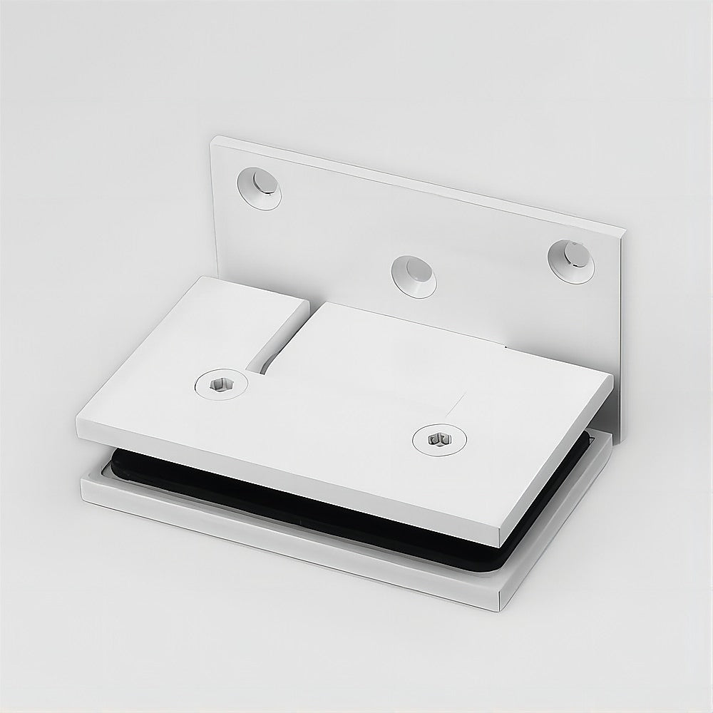 90cm Frameless Swing Bath Screen with White Hardware 5