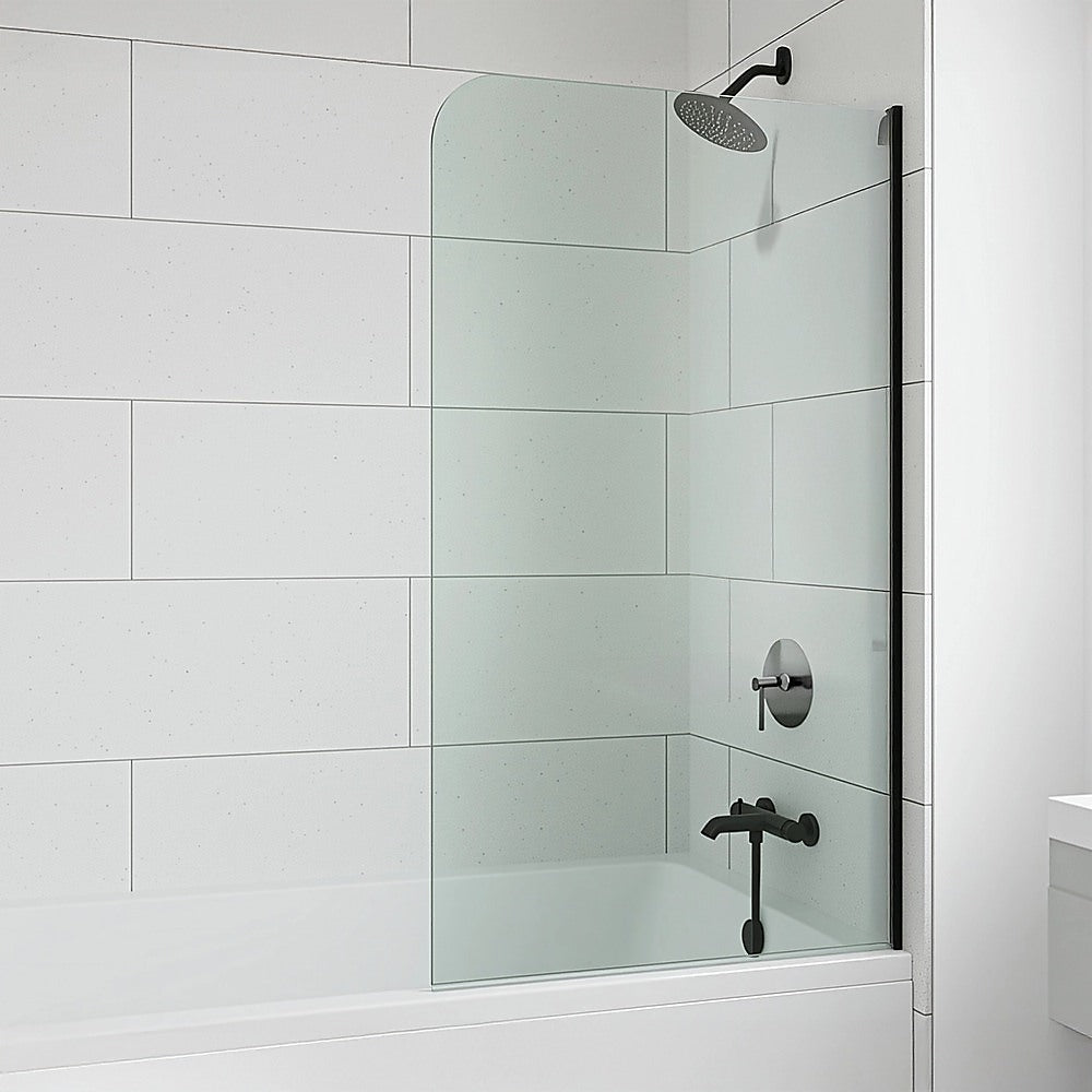 70cm Frameless Glass Bath Screen with Wall Channel - Chrome 3