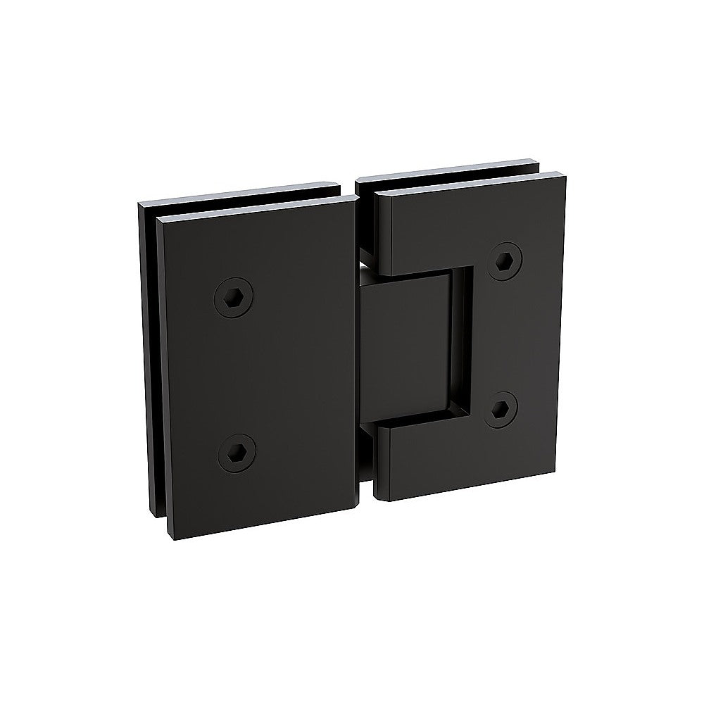 90x70cm Corner Frameless Shower Screen with Black Brackets and Brass Hinges, Square Knob Handle 12