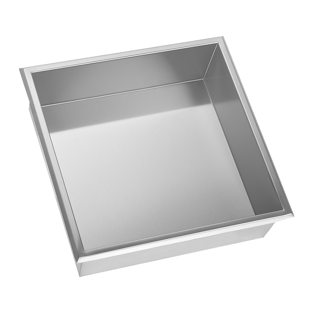 336 x 336 x 101mm Shower Niche Single Shelf Organizer No Tile Needed in Stainless Steel Finish