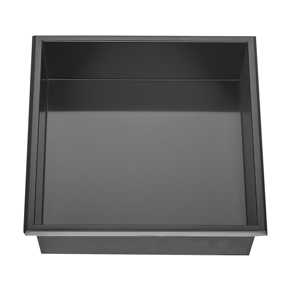 336 x 336 x 101mm Shower Niche Single Shelf Organizer No Tile Needed in Black 6