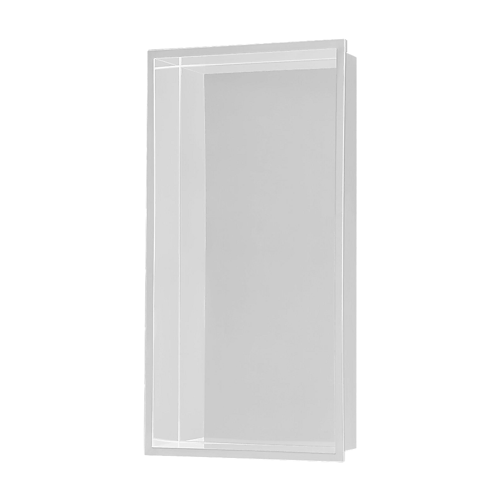 641 x 336 x 101mm Shower Niche Single Shelf Organizer No Tile Needed in White 4