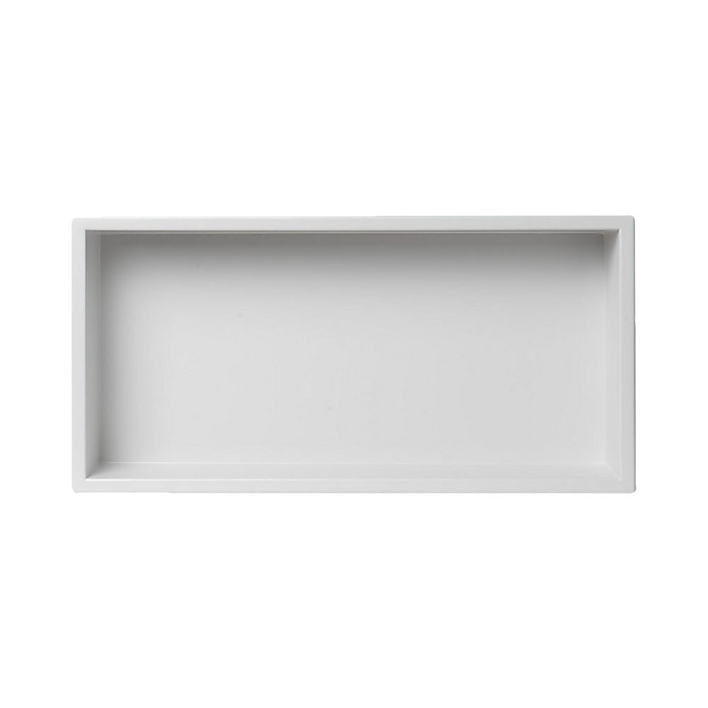 641 x 336 x 101mm Shower Niche Single Shelf Organizer No Tile Needed in White 5
