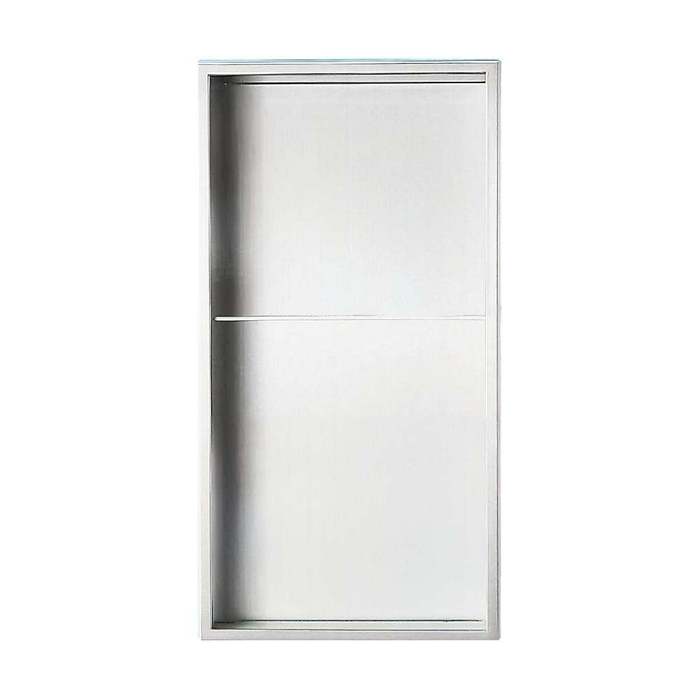 641 x 336 x 101mm Shower Niche Double Shelf Organizer No Tile Needed in White 7
