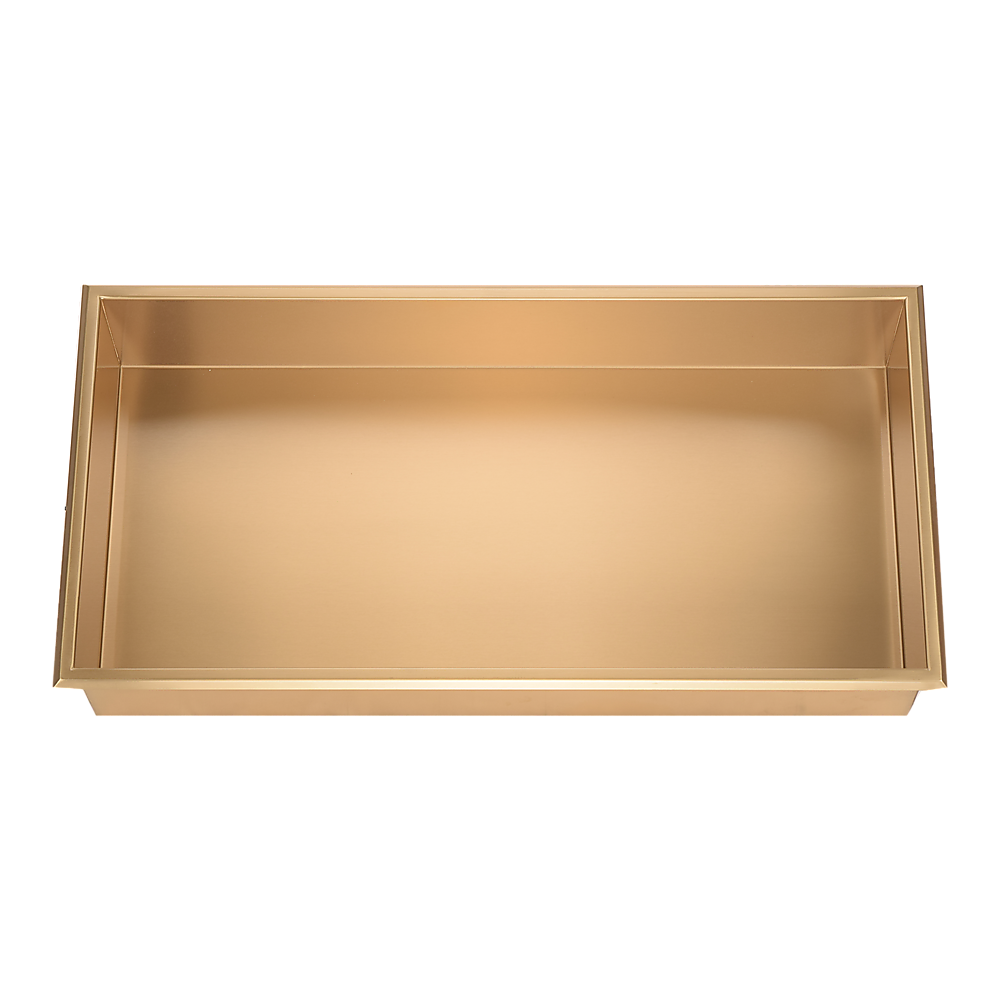 641 x 336 x 101mm Shower Niche Single Shelf Organizer No Tile Needed in Gold 6